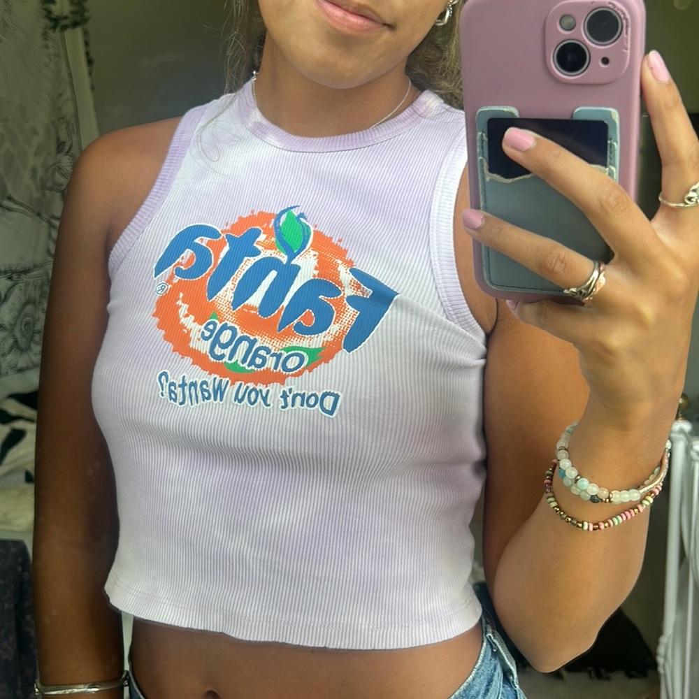 Fanta Coca cola ribbed tank top
